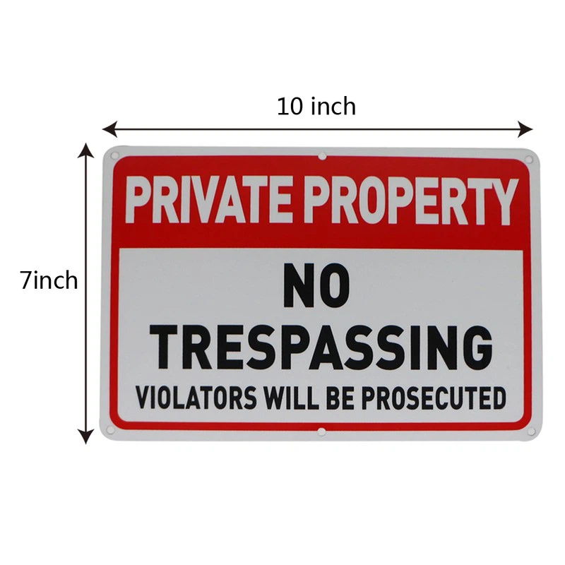 Reflective Private Property No Trespassing Sign 1 Reflective Private Property No Trespassing Sign 1
