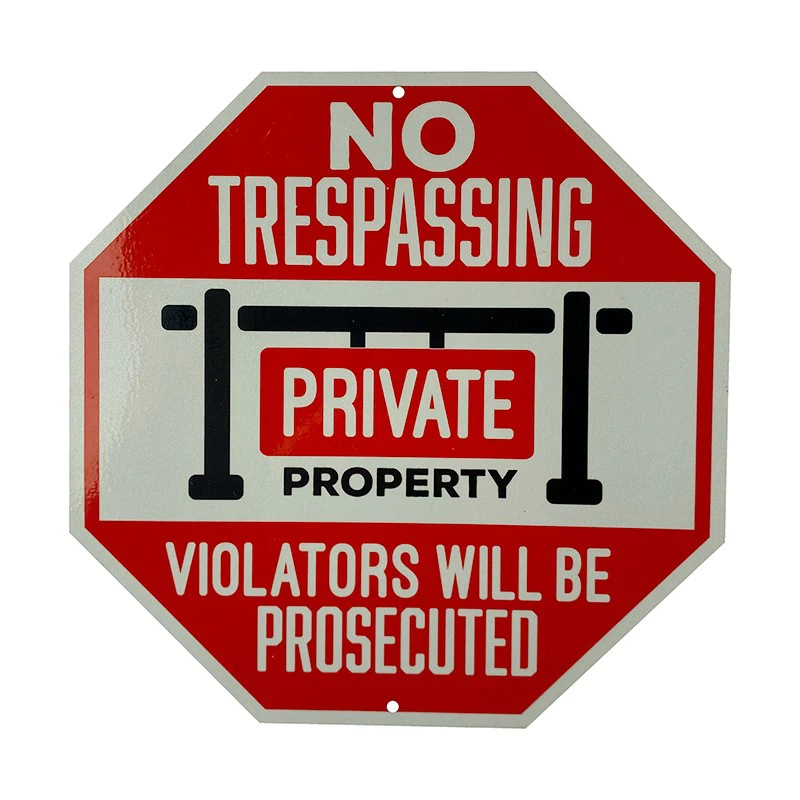 Reflective Private Property No Trespassing Sign Reflective Private Property No Trespassing Sign