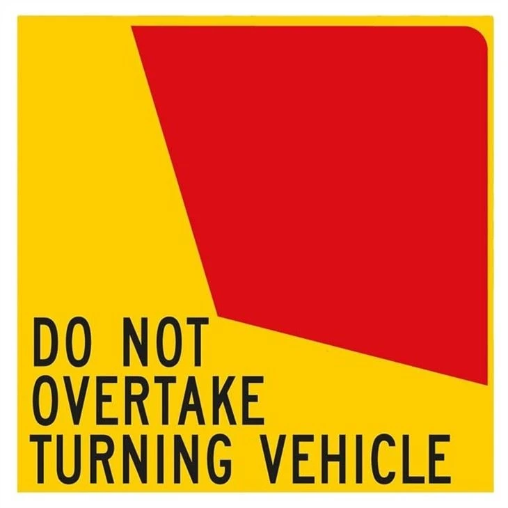 Do Not Overtake Rear Marker Plate Sticker