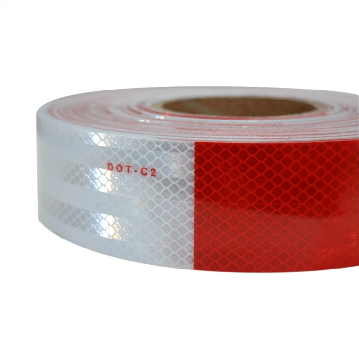 Red White Truck Trailer Reflective Tape