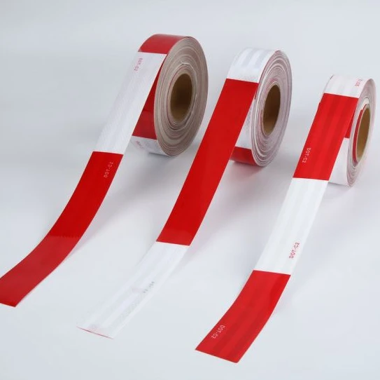 Waterproof Red And White Adhesive Safety Tape
